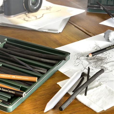 Set De Dibujo Con Carboncillos Faber Castell Pitt Charcoal Piezas