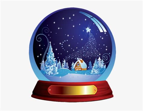 Christmas Scene Snow Globe Clip Art