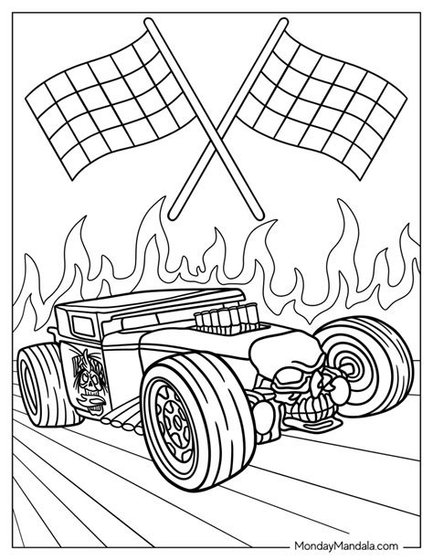 Hot Wheels Coloring Pages Free Pdf Printables