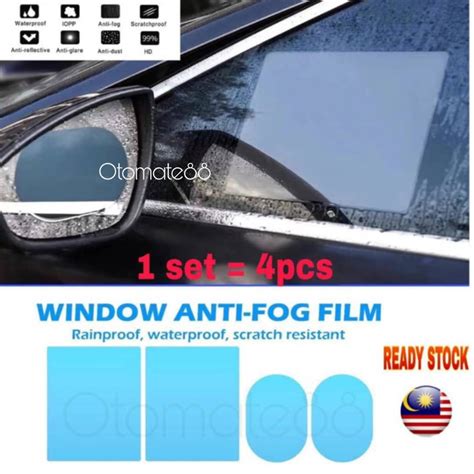 Car Mirror Side Window Rain Anti Fog Protector Film Clear Line Of Sight