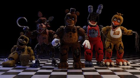 Stylized Withered Animatronics Fivenightsatfreddys