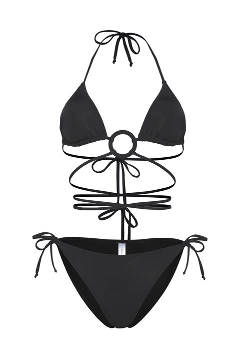 Transacoustic Siyah Apraz Ba Lama Detayl Zel Halkal Brezilya Gen Bikini Tak M Fiyat