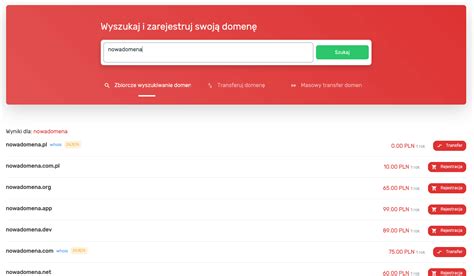 Wyszukanie I Rejestracja Nowej Domeny Linux Pl