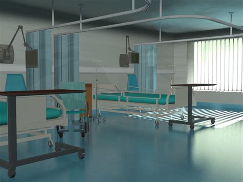 Game Design Portfolio 3d Environment Work Hospital Ward Warehouse