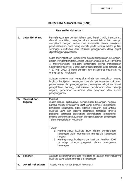 Lampiran 1 Kak Swakelola Edit Pdf