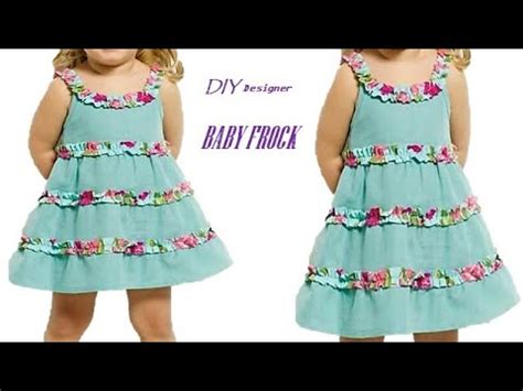 Diy Designer Frill Baby Frock Cutting And Stitching Full Tutorial Youtube