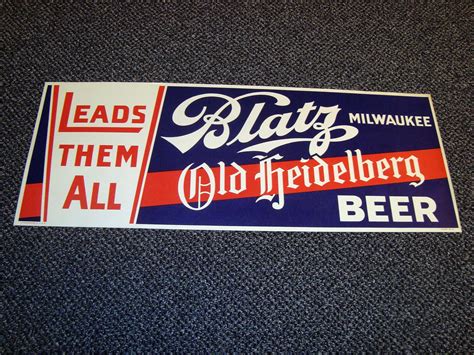 Circa 1930s Blatz Old Heidelberg Beer Poster Etsy