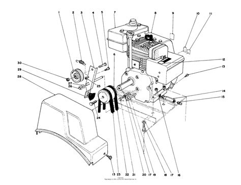 Toro 38052 521 Snowthrower 1993 Sn 39000001 39999999 Parts Diagram For Engine Assembly