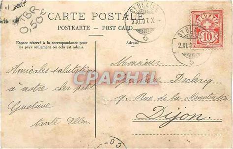 Carte Postale Ancienne Suisse 1907 St Blaise Pour Gustave Declercq