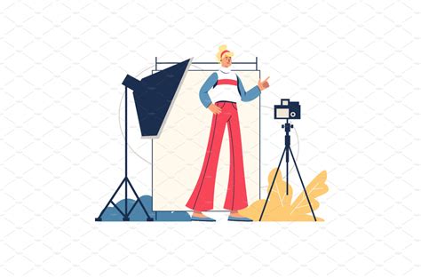 Photo Studio Web Concept Vector Graphics Creative Market