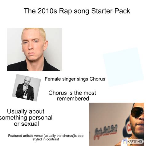 The 2010s Rap Song Starter Pack Rstarterpacks Starter Packs