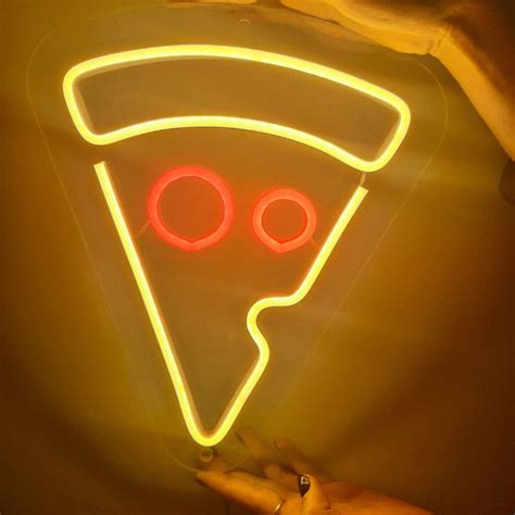 Pizza Slice Led Sign Etsy