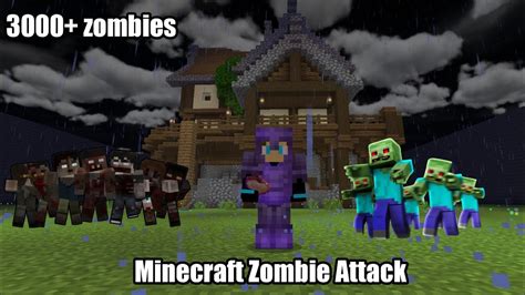 Minecraft Zombie Apocalypse Minecraft Pe Zombie Attack Youtube