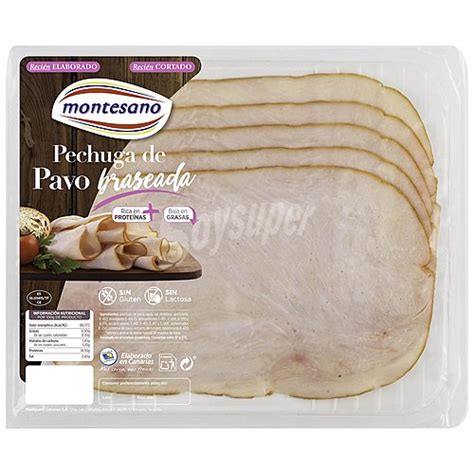 Montesano Montesano Pechuga De Pavo Braseada Sin Gluten Y Sin Lactosa