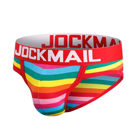 Los Hombres Atractivos De La Ropa Interior De Bikini Suspensorio Del Arco Iris Calzoncillos