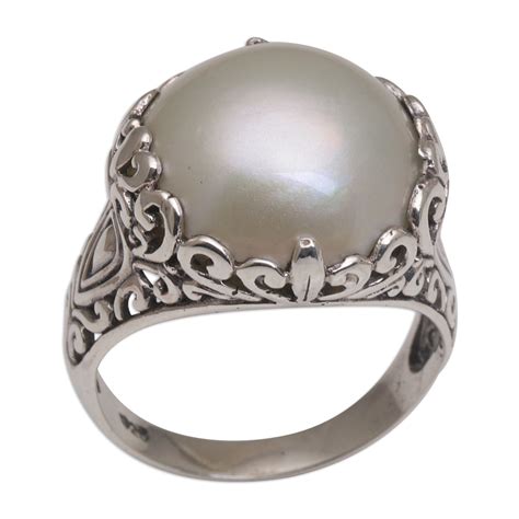 Unicef Market Cultured Mabe Pearl And Sterling Silver Domed Ring From