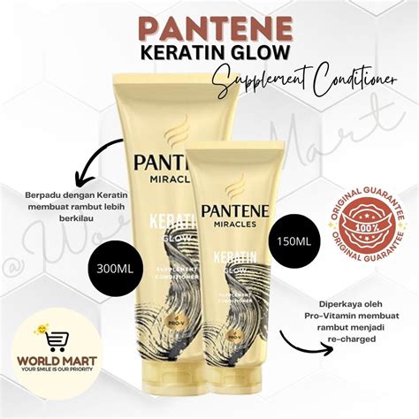 Jual Pantene Conditioner Miracles Keratin Glow Daily Hair Supplement