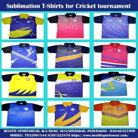 Polyester Sublimation Cricket Tournament Team Jerseys Printed At Rs