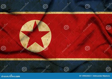 Bandeira De Ondula o Da Coreia Do Norte Ilustração Stock Ilustração