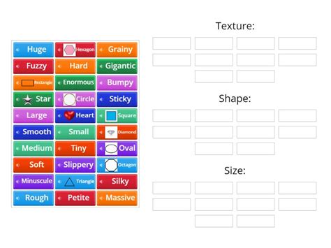 Classify The Words According To Each Group Organizza Per Gruppo