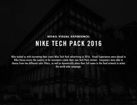 Nike Visual Experience Tech Pack 2016 On Behance