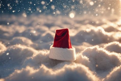 Premium Photo Angelic Christmas Hat In Paradise With Many Cloudsxmas