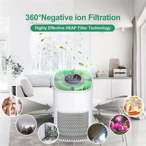 Smart Tuya Air Purifier HEPA Filtration Filter Negative Ion Air Ionizer