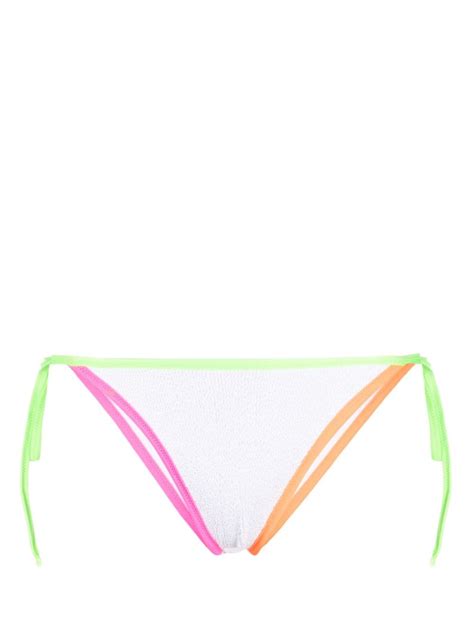 Mc2 Saint Barth Marielle Side Tie Bikini Bottoms In White ModeSens