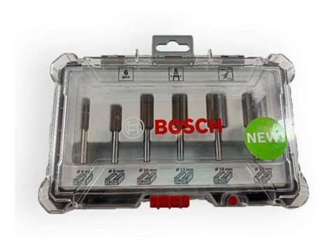 Kit De Fresas 6 Pcs Reta Haste De 6mm 2607017465 Bosch