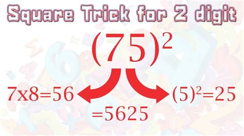 Maths Square Trick For 2 Digit Fast Square Trick 5 Second Math