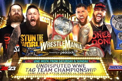 Kevin Owens And Sami Zayn Vs The Usos Undisputed Wwe Tag Team Title Bout