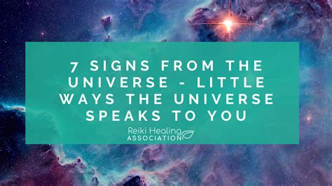 7 Signs from the Universe - Little Ways the Universe Speaks to You ...