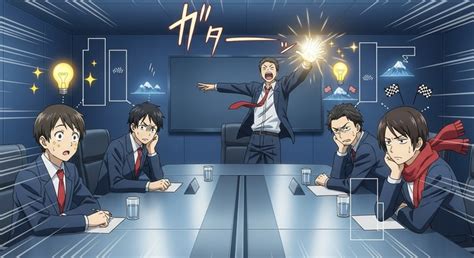 passionate business meeting image anime business meeting