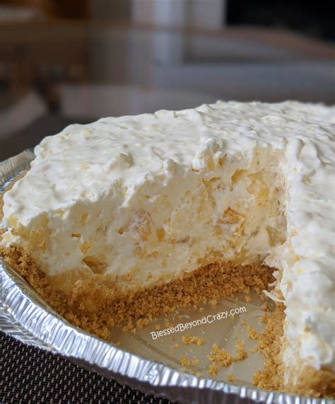 No Bake Pineapple Cream Cheese Pie Gluten Free Option Blessed Beyond Crazy