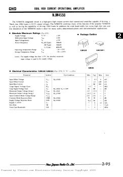 NJM4556M B Datasheet PDF Japan Radio Corporation