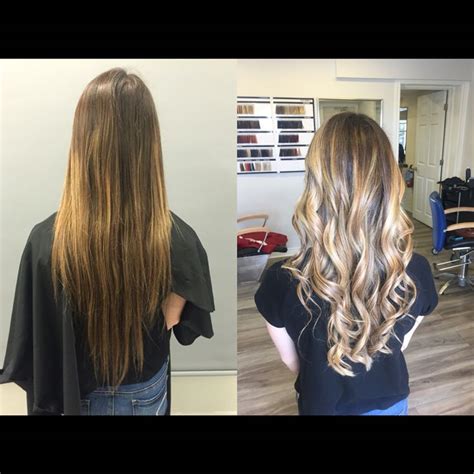 Before and After Balayage Transformation