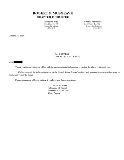 Sample Letter From Beneficiary To Trustee