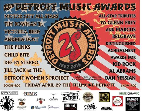 Hip In Detroit: The 25th Annual Detroit Music Awards