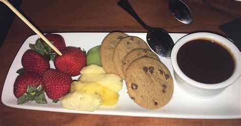 Chocolate Fondue With Tropical Fruit And House Made Cookies At Kona Cafe Imgur