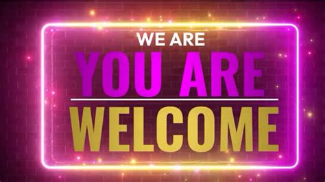 Digital Display You Are Welcome Neon Video Template Postermywall