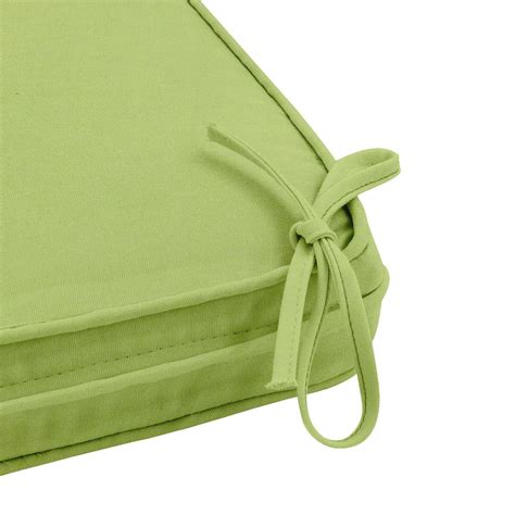 Sunbrella Canvas Ginkgo Medium Outdoor Replacement Bench Cushion W