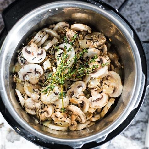 Instant Pot Wild Rice Pilaf With Mushrooms Sweet Peas And Saffron