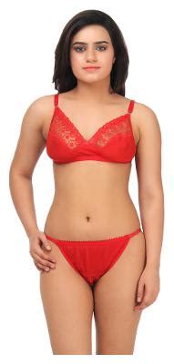 Buy TCG Solid Bikini Brief Push Up Bra Lingerie Set Online At Low Prices In India