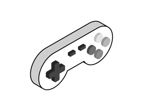 Ícone de design isométrico do gamepad ilustração em vetor web 3d