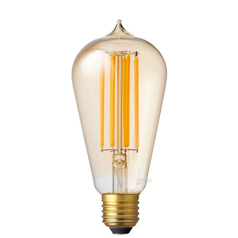 Filament ST64 LED 4W E27 Dimmable Amber Extra Warm White F427 ST64