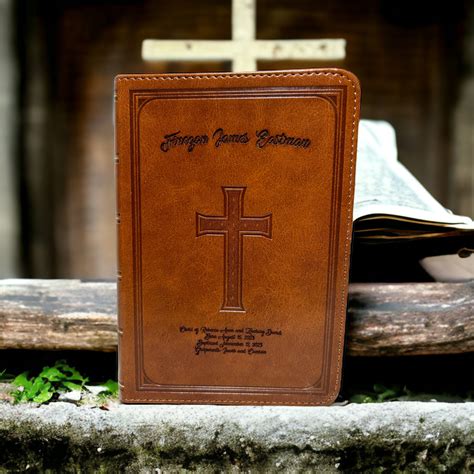 Custom Engraved Leather Bible Kjv Personalized Weaver Custom Engravings