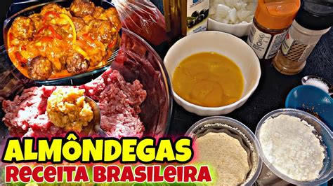 RECEITA BRASILEIRA ALMÔNDEGAS PELA PRIMEIRA VEZ TENTEI FAZER NÃO SEI