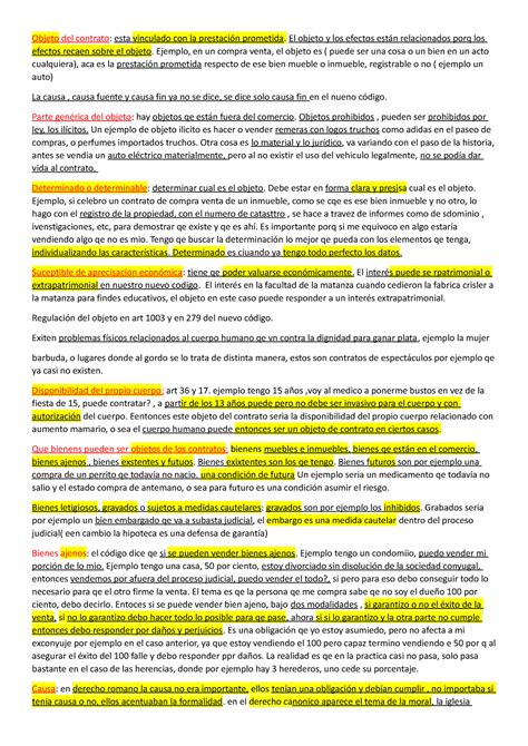 Contratos Clase 3 Objeto Del Contrato Esta Vinculado Con La