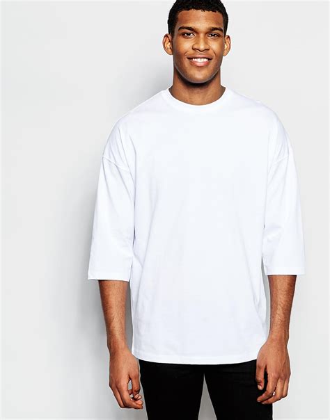 Asos Oversized Sleeve T Shirt In White In White For Men Save