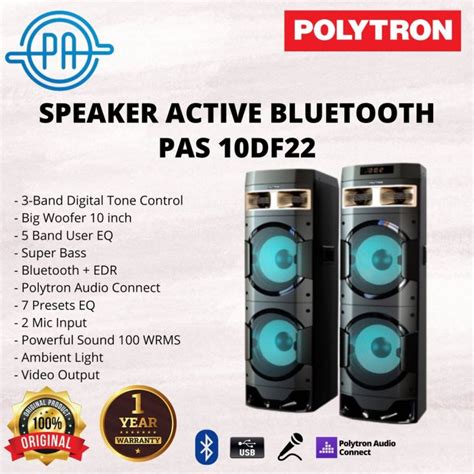 Promo Speaker Aktif Polytron Pas10df22 Pas 10df22 Active Speaker